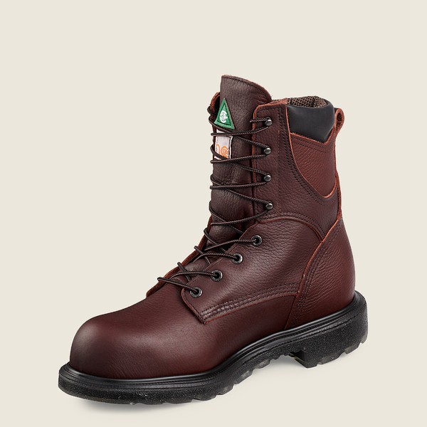 Red Wing Mens Safety Boots - Supersole® 2.0 - 8-inch Insulated Waterproof Csa Toe - Burgundy - NXE12